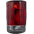 Driver Side Tail Light, with Bulb, Halogen, Clear and Red Lens
