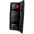 Driver Side Tail Light, with Bulb, Halogen, Clear and Red Lens