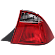2005-2007 Ford Focus - Passenger Side Tail Light, without Bulb, Halogen, Clear and Red Lens, Sedan