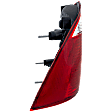 Driver Side Tail Light, without Bulb, Halogen, Clear and Red Lens, Sedan