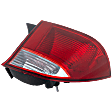 Driver Side Tail Light, without Bulb, Halogen, Clear and Red Lens, Sedan