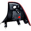 Driver Side Tail Light, without Bulb, Halogen, Clear and Red Lens, Sedan