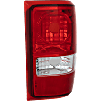 Passenger Side Tail Light, without Bulb, Halogen, Clear and Red Lens, CAPA CERTIFIED