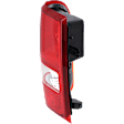 Driver Side Tail Light, without Bulb, Halogen, Clear and Red Lens