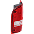 Driver Side Tail Light, without Bulb, Halogen, Clear and Red Lens