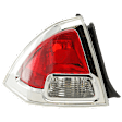 Driver Side Tail Light, without Bulb, Halogen, Clear and Red Lens
