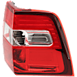Passenger Side Tail Light, without Bulb, Halogen, Clear and Red Lens, CAPA CERTIFIED