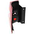 Passenger Side Tail Light, without Bulb, Halogen, Clear and Red Lens, CAPA CERTIFIED