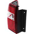 Driver Side Tail Light, without Bulb, Halogen, Clear and Red Lens, CAPA CERTIFIED