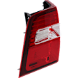 Driver Side Tail Light, without Bulb, Halogen, Clear and Red Lens, CAPA CERTIFIED
