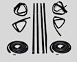KD1001-10 Front, Driver and Passenger Side, Upper, Inner and Outer Weatherstrip Kit, Set of 10