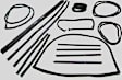 1982 Jeep Scrambler - Weatherstrip Kit, With Movable Vent