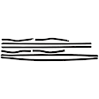 1968 Ford Mustang - Front and Rear, Driver and Passenger Side, Inner a Weatherstrip Kit