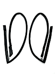 1984 Oldsmobile Cutlass Calais - Direct Fit Roof Weatherstrip Seal, Set of 2