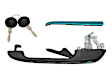 1988 Volkswagen Jetta - Front, Passenger Side Black Exterior Door Handle, With Key Hole, 4-Door