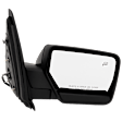 Passenger Side Mirror, Non-Towing, Power Adjust, Manual Folding, Heated, Paintable, No Signal Light, No Memory, With Puddle Light, No Auto-Dimming, No Blind Spot Feature, XLT Model