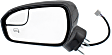 2013-2014 Ford Fusion - Driver Side Mirror, Power Adjust, Heated, Manual Folding, Paintable, In-housing Signal Light, No Memory, With Puddle Light, No Auto-Dimming, With Blind Spot Glass
