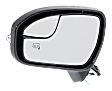 2013 Ford Fusion SE - Driver Side Mirror, Power Adjust, Heated, Paintable, Manual Folding, In-housing Signal Light, With Blind Spot Glass, With Memory, With Puddle Light, No Auto-Dimming