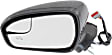 2013 Ford Fusion SE - Driver Side Mirror, Power Adjust, Heated, Paintable, Manual Folding, In-housing Signal Light, With Blind Spot Glass, With Memory, With Puddle Light, No Auto-Dimming
