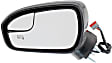 2013 Ford Fusion SE - Driver Side Mirror, Power Adjust, Heated, Paintable, Manual Folding, In-housing Signal Light, With Blind Spot Glass, With Memory, With Puddle Light, No Auto-Dimming