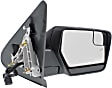 2007-2017 Ford Expedition - Passenger Side Non-Towing Mirror, Power, Manual Folding, Heated, Textured Black, No Signal Light, No Memory, With Puddle Light, No Auto-Dimming, With Blind Spot Glass