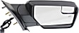 2007-2017 Ford Expedition - Passenger Side Non-Towing Mirror, Power, Manual Folding, Heated, Textured Black, No Signal Light, No Memory, With Puddle Light, No Auto-Dimming, With Blind Spot Glass