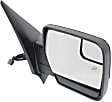2007-2017 Ford Expedition - Passenger Side Non-Towing Mirror, Power, Manual Folding, Heated, Textured Black, No Signal Light, No Memory, With Puddle Light, No Auto-Dimming, With Blind Spot Glass