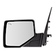 Driver Side Mirror, Power Adjust, Heated, Manual Folding, With 1 Chrome and 1 Textured Black Cap, No Signal Light, No Memory, With Puddle Light, No Auto-Dim, No Blind Spot Feature