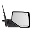 Passenger Side Mirror, Power Adjust, Heated, Manual Folding, With 1 Chrome and 1 Textured Black Cap, No Signal Light, No Memory, With Puddle Light, No Auto-Dim, No Blind Spot Feature