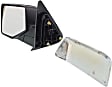 Driver Side Mirror, Manual Adjust, Non-Heated, Manual Folding, With 1 Chrome and 1 Paintable Cap, No Signal Light, No Memory, No Puddle Light, No Auto-Dim, No Blind Spot Feature