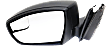 2012 Ford Focus SE - Driver Side Mirror, 4-Door, Power Adjust, Non-Heated, Textured Black, Manual Folding, No Signal Light, With Blind Spot Glass, No Memory, No Puddle Light, No Auto-Dimming, Sedan