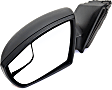 2012 Ford Focus SE - Driver Side Mirror, 4-Door, Power Adjust, Non-Heated, Textured Black, Manual Folding, No Signal Light, With Blind Spot Glass, No Memory, No Puddle Light, No Auto-Dimming, Sedan