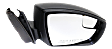 2012-2014 Ford Focus - Sedan Passenger Side Mirror, Power Adjust, Non-Heated, Manual Folding, Textured Black, No Signal Light, Without Memory Recall, No Puddle Light, No Auto-Dimming, With Blind Spot Glass