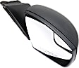 2012-2014 Ford Focus - Sedan Passenger Side Mirror, Power Adjust, Non-Heated, Manual Folding, Textured Black, No Signal Light, Without Memory Recall, No Puddle Light, No Auto-Dimming, With Blind Spot Glass