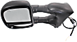 Driver Side Towing Mirror, Power Adjust, Manual Folding, Heated, Textured Black, No Signal Light, No Memory, No Puddle Light, No Auto-Dimming, No Blind Spot Feature