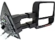 2012 Ford F-150 - Passenger Side Towing Mirror, Power Adjust, Heated, Textured Black, Manual Folding, In-housing Signal Light, With Blind Spot Glass, With Memory, With Puddle Light, No Auto-Dimming