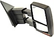 2012 Ford F-150 - Passenger Side Towing Mirror, Power Adjust, Heated, Textured Black, Manual Folding, In-housing Signal Light, With Blind Spot Glass, With Memory, With Puddle Light, No Auto-Dimming