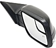 2017 Ford Explorer XLT - Passenger Side Mirror, Power Adjust, Heated, Paintable, Manual Folding, In-housing Signal Light, With Blind Spot Glass, No Memory, With Puddle Light, No Auto-Dimming