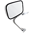 1991 Ford F-350 - Passenger Side Mirror, Manual Adjust, Non-Heated, Polished, Manual Folding, No Signal Light, No Blind Spot Feature, No Memory, No Puddle Light, No Auto-Dimming