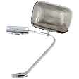 1991 Ford F-350 - Passenger Side Mirror, Manual Adjust, Non-Heated, Polished, Manual Folding, No Signal Light, No Blind Spot Feature, No Memory, No Puddle Light, No Auto-Dimming