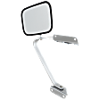 1991 Ford F-350 - Passenger Side Mirror, Manual Adjust, Non-Heated, Polished, Manual Folding, No Signal Light, No Blind Spot Feature, No Memory, No Puddle Light, No Auto-Dimming