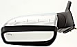 Driver Side Mirror, Power Adjust, Manual Folding, Heated, Chrome, No Signal Light, With memory, With Puddle Light, No Auto-Dimming, No Blind Spot Feature