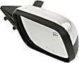 Passenger Side Mirror, Power Adjust, Manual Folding, Heated, Chrome, No Signal Light, With memory, With Puddle Light, No Auto-Dimming, No Blind Spot Feature