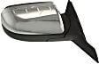 Passenger Side Mirror, Power Adjust, Manual Folding, Heated, Chrome, No Signal Light, With memory, With Puddle Light, No Auto-Dimming, No Blind Spot Feature