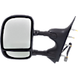 2009-2014 Ford E-150 - 4-bolt mount, Driver Side Towing Mirror, Power, Non-Heated, Manual Folding, Textured Black, No Signal Light, No Memory, No Puddle Light, No Auto-Dimming, No Blind Spot Feature