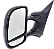 2009-2014 Ford E-150 - 4-bolt mount, Driver Side Towing Mirror, Power, Non-Heated, Manual Folding, Textured Black, No Signal Light, No Memory, No Puddle Light, No Auto-Dimming, No Blind Spot Feature