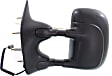 2009-2014 Ford E-150 - 4-bolt mount, Driver Side Towing Mirror, Power, Non-Heated, Manual Folding, Textured Black, No Signal Light, No Memory, No Puddle Light, No Auto-Dimming, No Blind Spot Feature