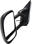 2009-2014 Ford E-150 - 4-bolt mount, Driver Side Towing Mirror, Power, Non-Heated, Manual Folding, Textured Black, No Signal Light, No Memory, No Puddle Light, No Auto-Dimming, No Blind Spot Feature
