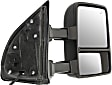 2008 Ford F-550 Super Duty - Passenger Side Towing Mirror, Power Adjust, Heated, Textured Black, Manual Folding, In-housing Signal Light, With Blind Spot Glass, No Memory, No Puddle Light, No Auto-Dimming