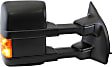 2008 Ford F-550 Super Duty - Passenger Side Towing Mirror, Power Adjust, Heated, Textured Black, Manual Folding, In-housing Signal Light, With Blind Spot Glass, No Memory, No Puddle Light, No Auto-Dimming